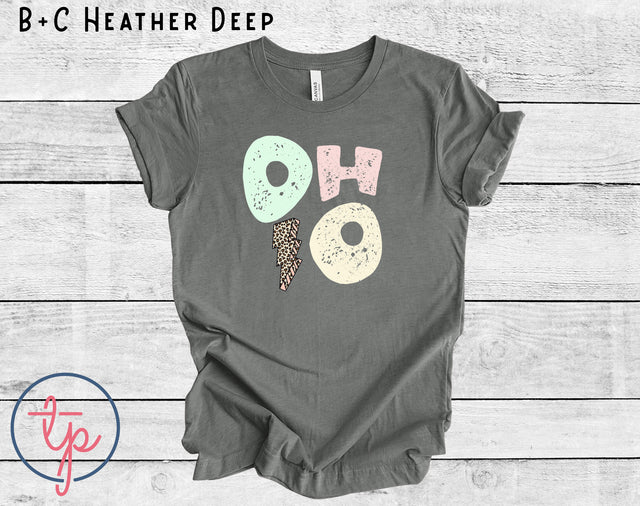 Ohio Pastel with Leopard Lightning Bolt