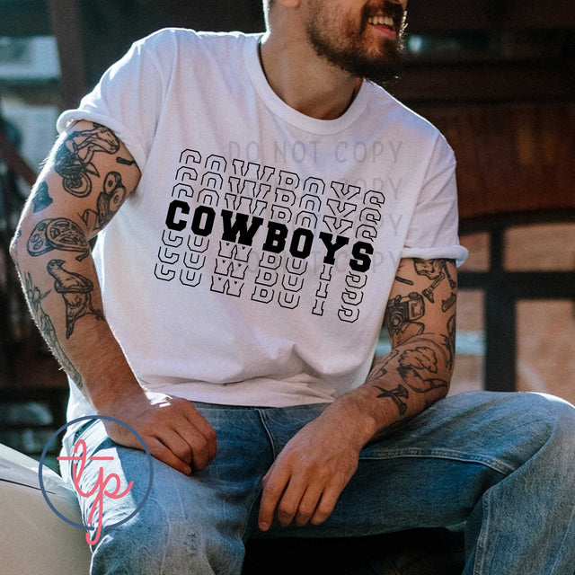 cowboys Stacked Single Color