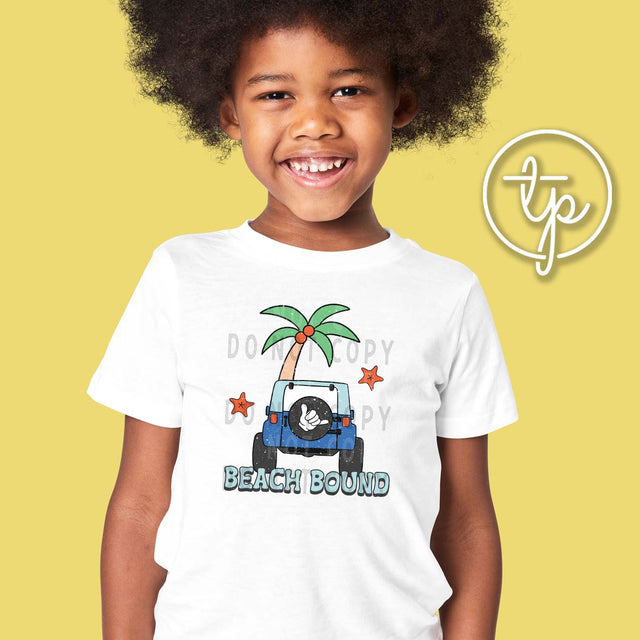 Beach Bound Blue with Palm