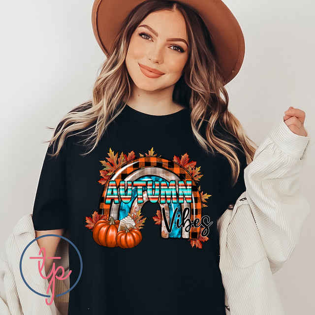 Autumn Vibes Plaid and Patterned Rainbow