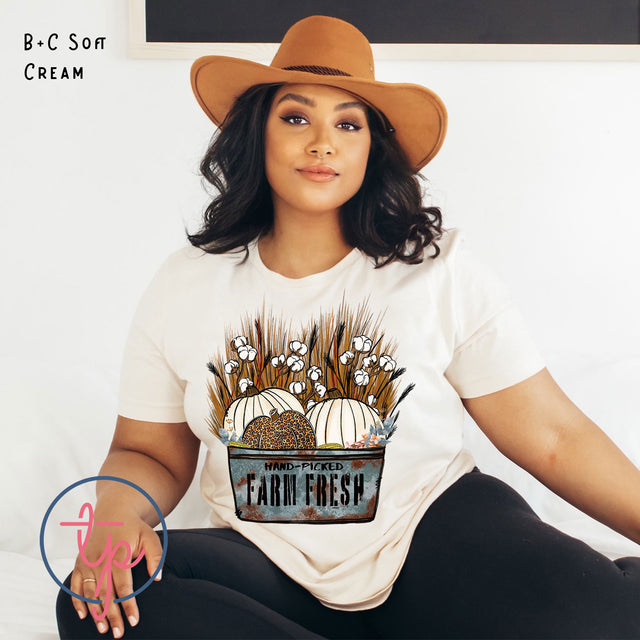 Hand Picked Farm Fresh Pumpkin and Cotton