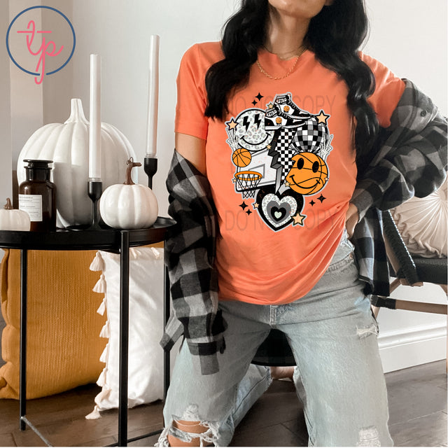 Retro Basketball Grunge