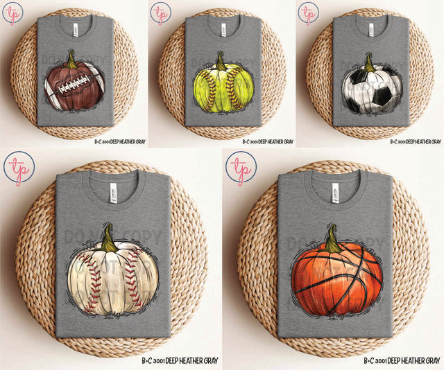 Baseball Basketball Football Soccer Softball Pumpkin