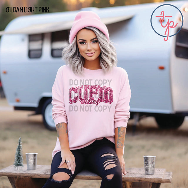 Cupid Vibes Faux Sequin