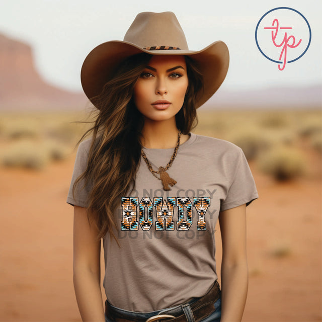 Howdy Aztec Distressed