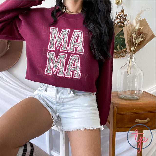 Mama Faux Sequin VDay