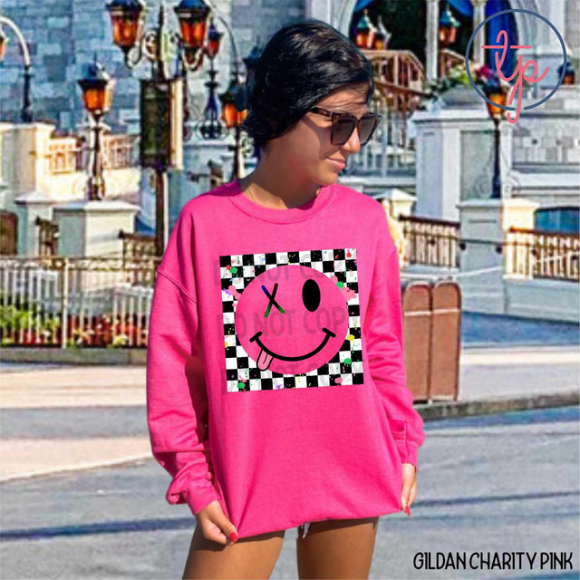 Retro Checkered Smiley