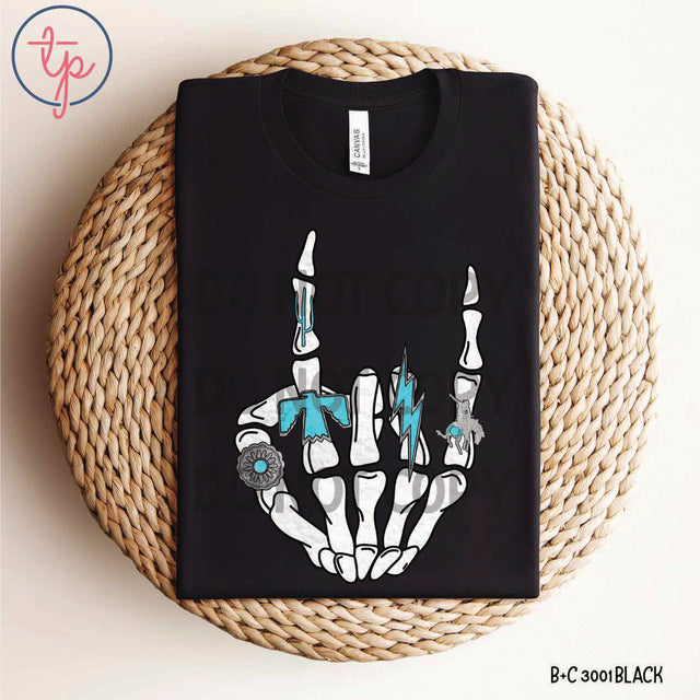 Turquoise Rings Rock Hand Skellie