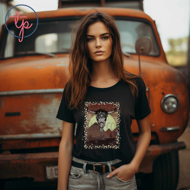 Western Skull Scene Leopard