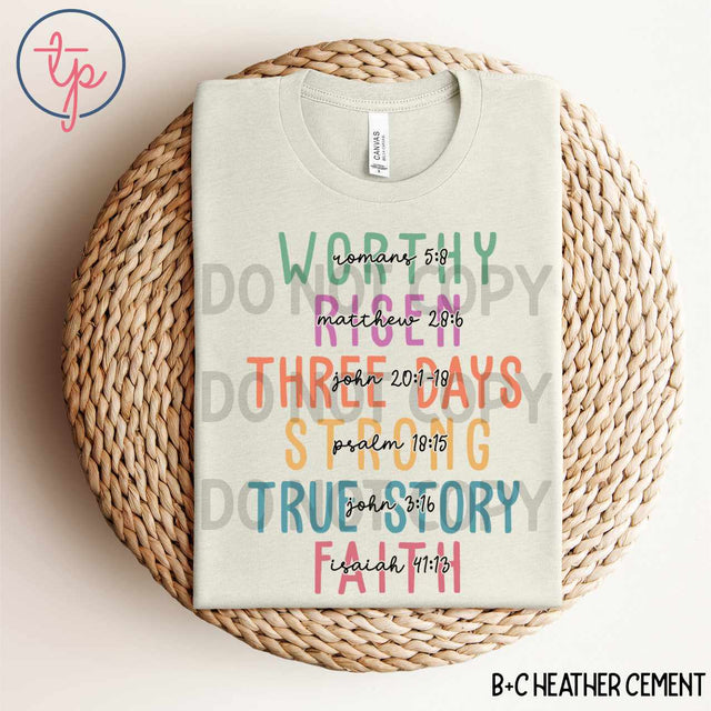 Worthy Risen Scripture