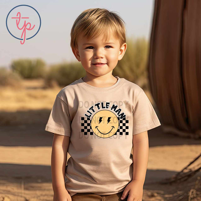 Little Man Checkered Smiley