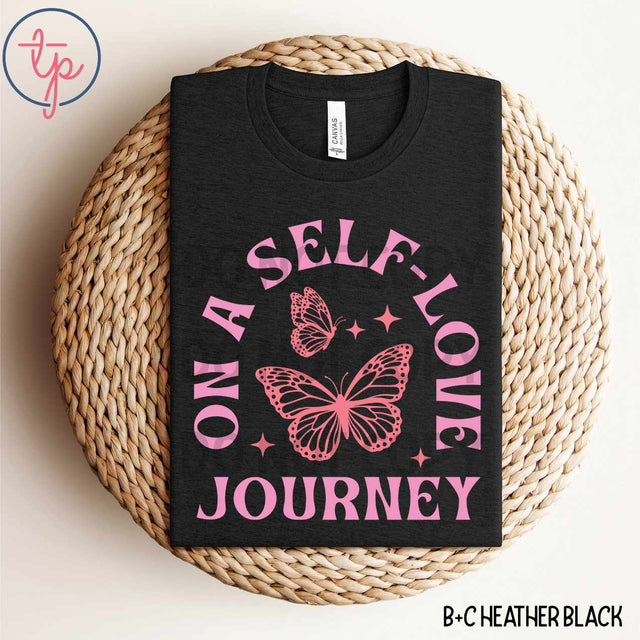 On a Self Love Journey Pinks Butterflies