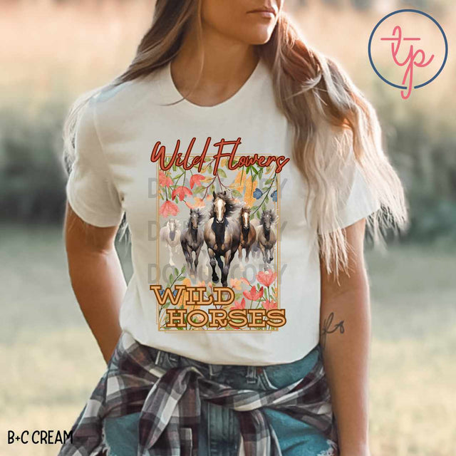Wild Flowers Wild Horses Floral