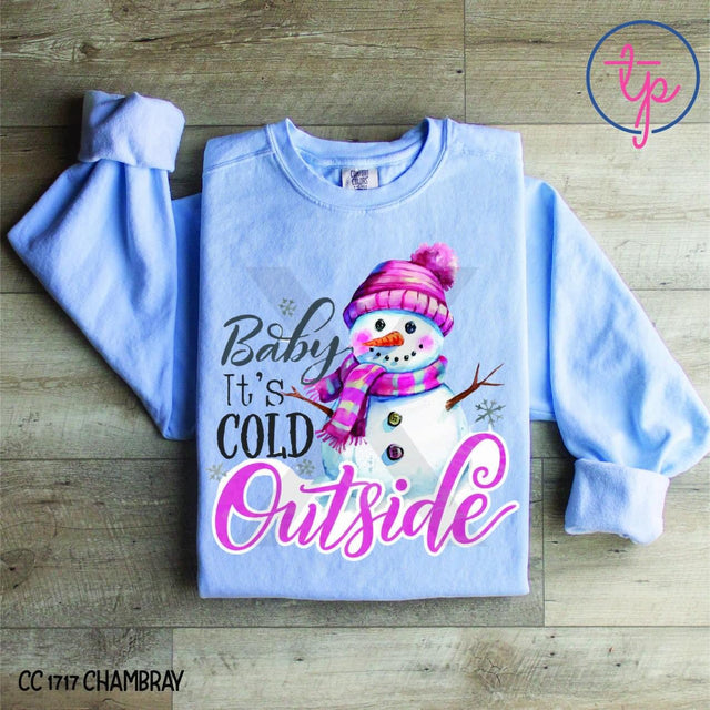 Baby It’s Cold Outside Pink Snowman