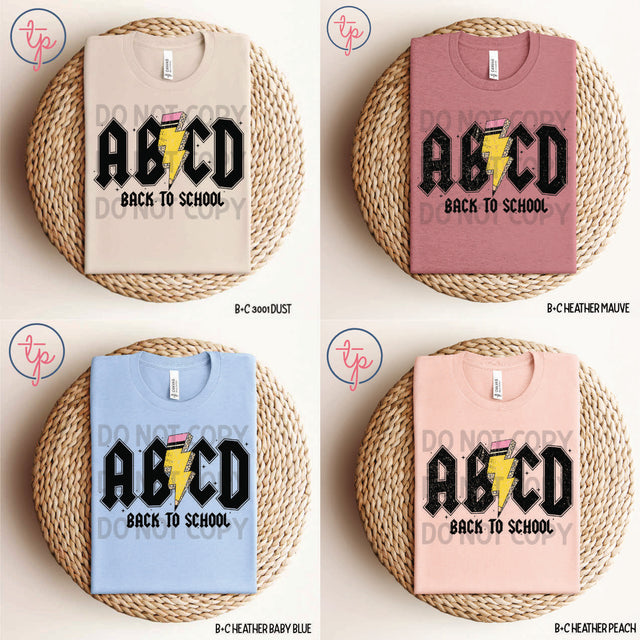 ABCD Back to School Distressed or Clean