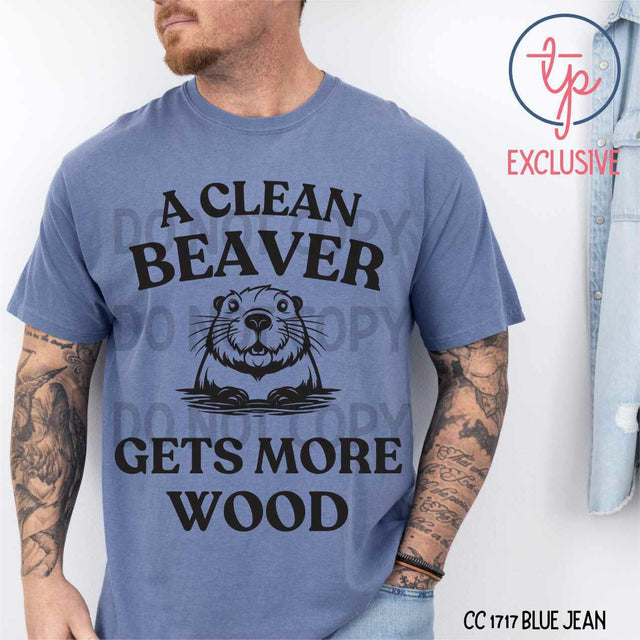 A Clean Beaver Gets More Wood Black or White