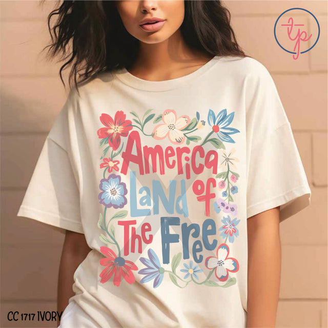America Land of the Free Floral