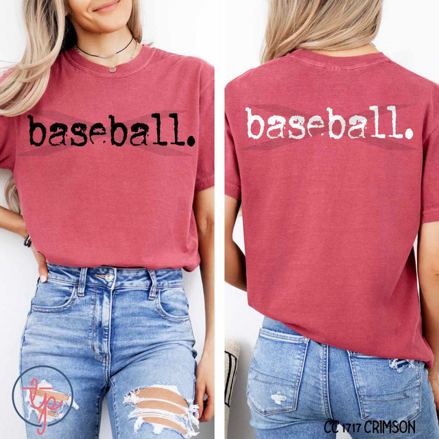 Baseball Typography Black or White