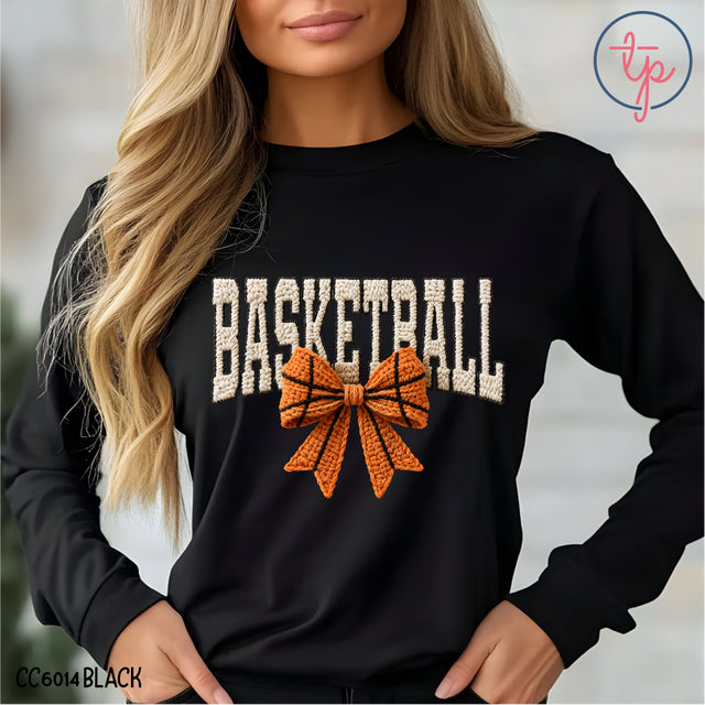 Basketball Bow Faux Yarn