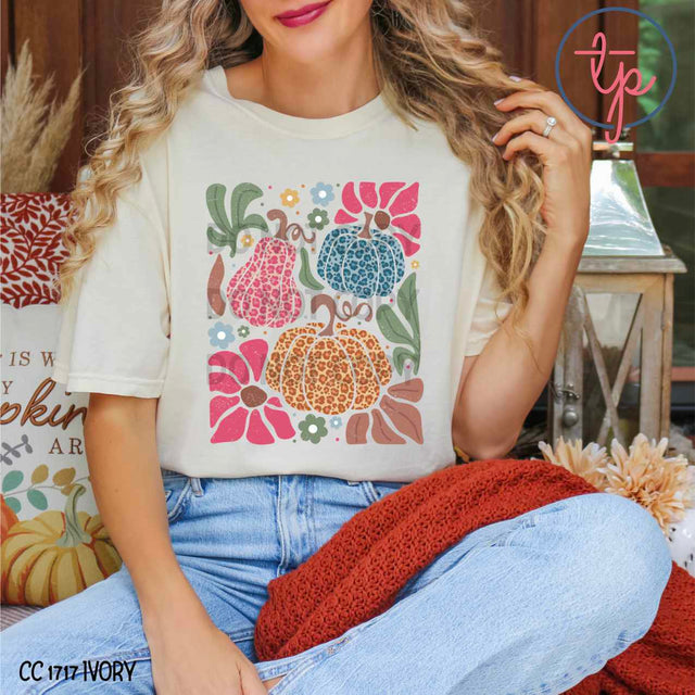 Boho Floral Leopard Pumpkins