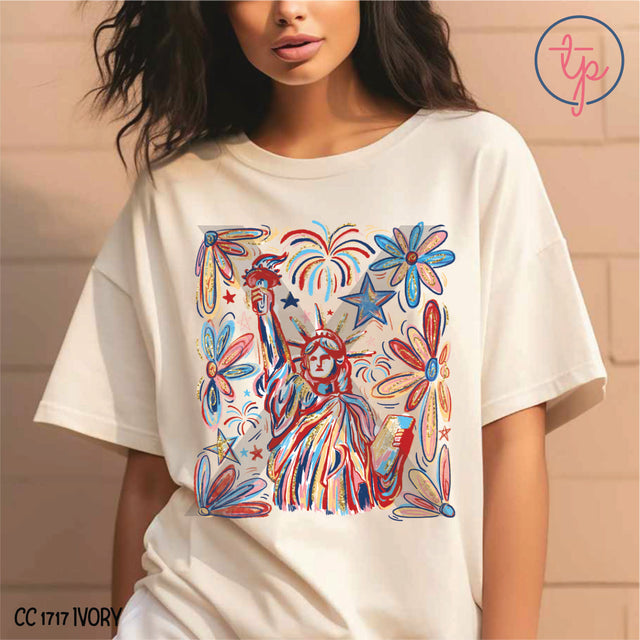 Brushstroke Lady Libery