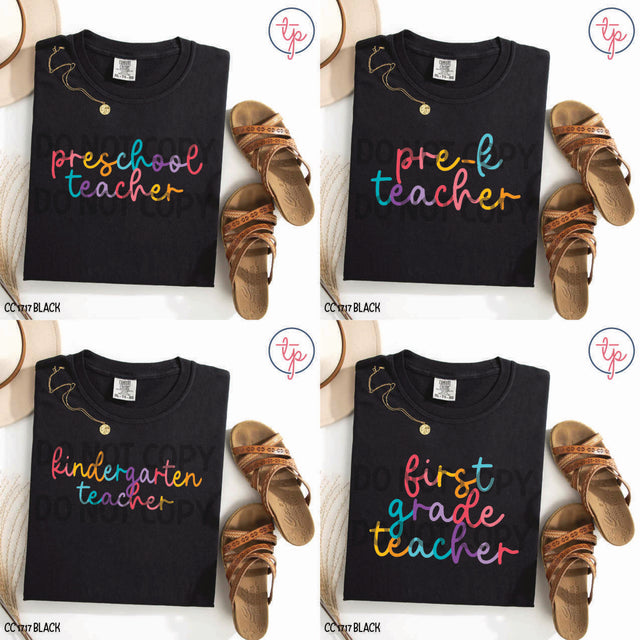 Colorful School Staff Preschool, Pre-K, Kindergarten, First