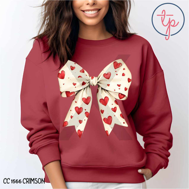 Coquette Valentine Heart Bow