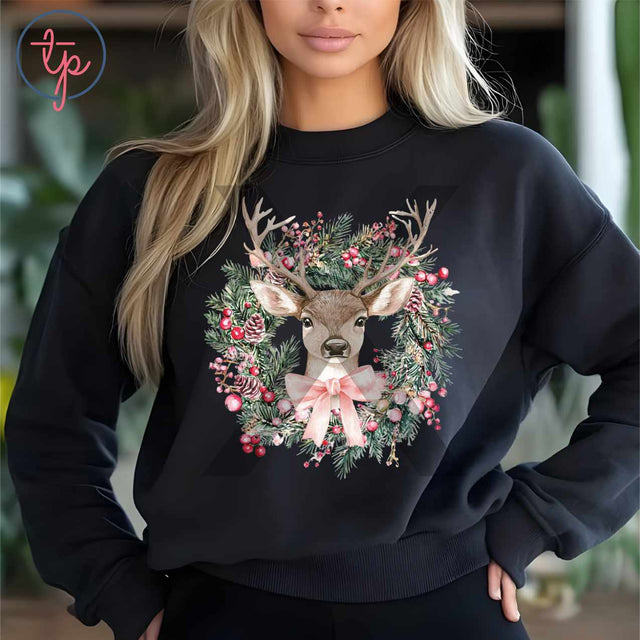 Coquette Wreath Deer Pink or Red
