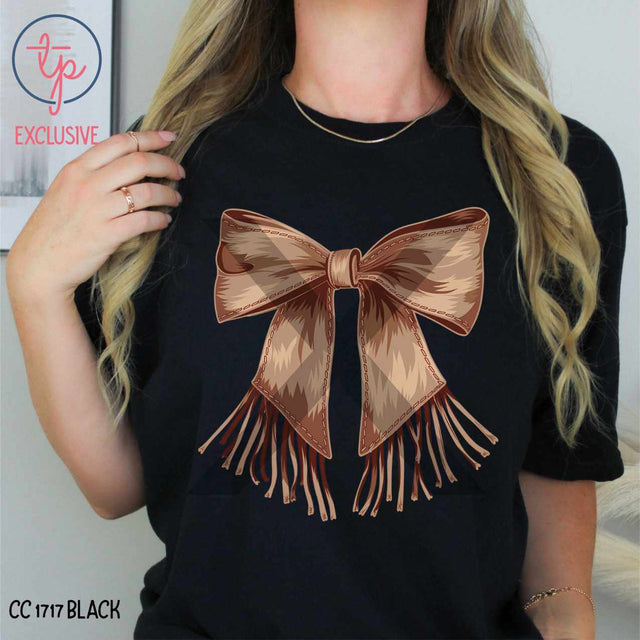 Cowhide Fringe Coquette Bow