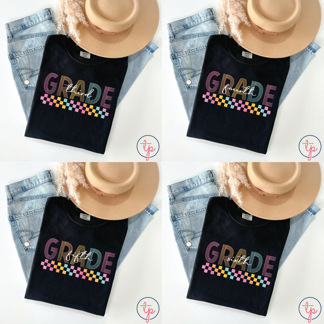 Neon Lines Grade Pre-K, Kinder, T-1, First, Second, Third, Forth, Fifth