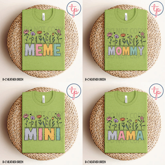 Floral Mothers Day Mama, Meme, Mini, Mommy, Realtor