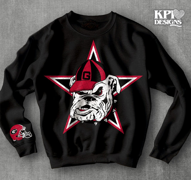 Geogia Bulldogs Mascot KPI with Sleeve Options