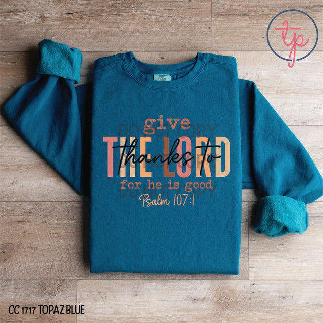 Give Thanks to the Lord Script