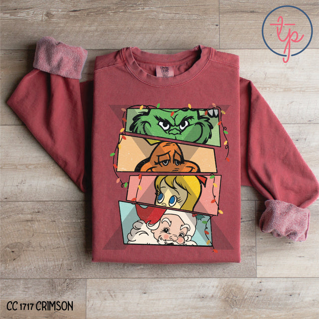 Grinch Peeks with Santa