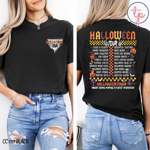 Halloween Tour Halloween Town Back Pocket Black or White