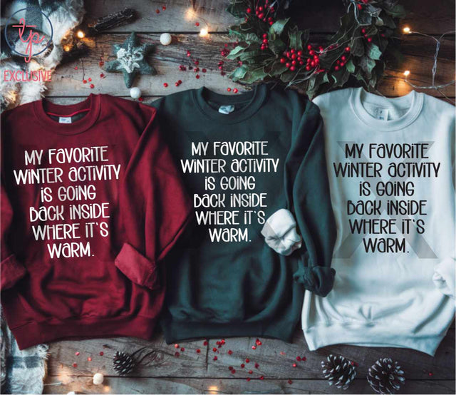My Favorite Winter Activity Black or White