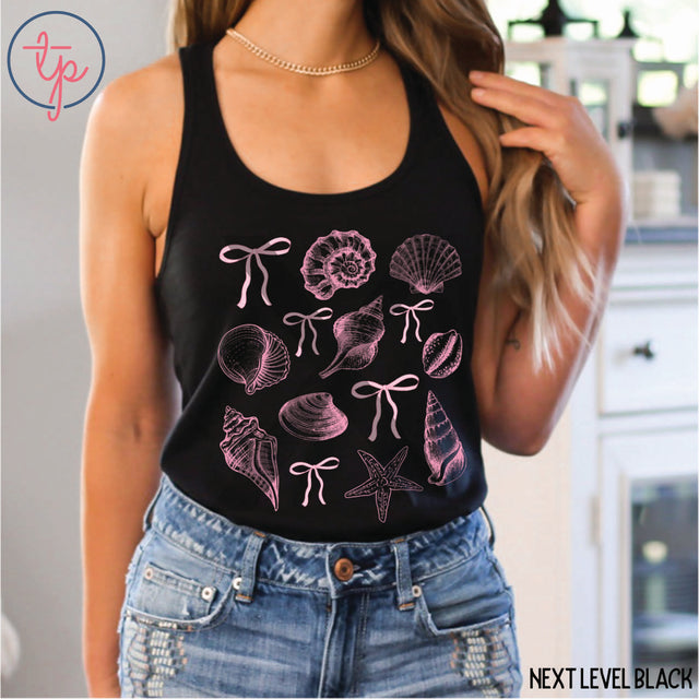 Pink Coquette Seashell Collage