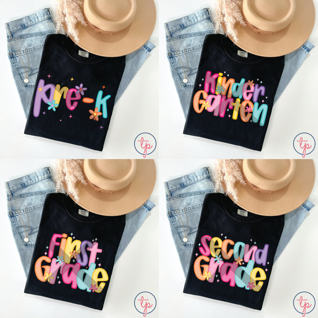 Preppy Pre-K, Kinder, First, Second, Third, Fourth, Fifth