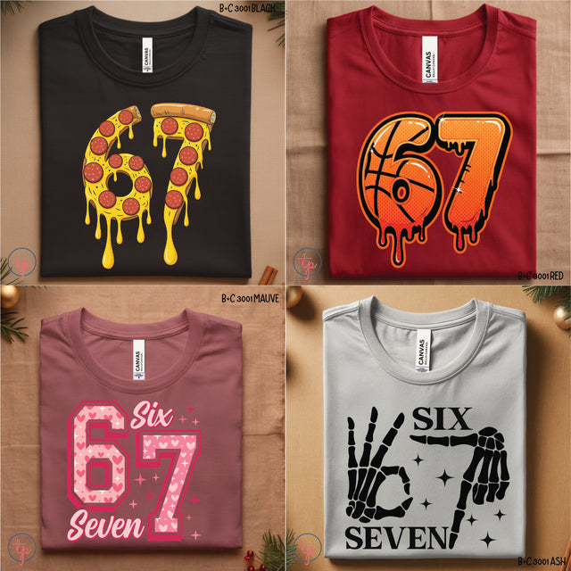 Six Seven Ice Cream, Hearts, Check, Turkey, Pizza, Basketball, Skellie, Retro, If You Know, Neon, Santa
