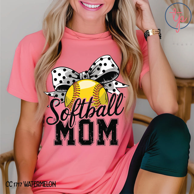 Softball Mom Coquette Polka Dot