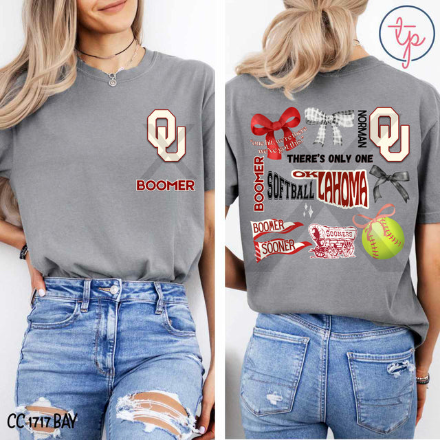 Sooners Softball Collage Pocket or Back