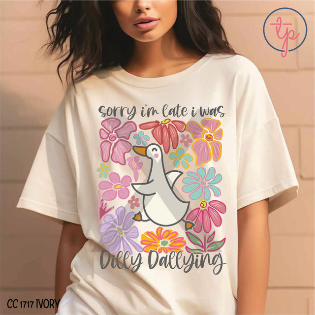 Sorry I'm Late Duck Floral