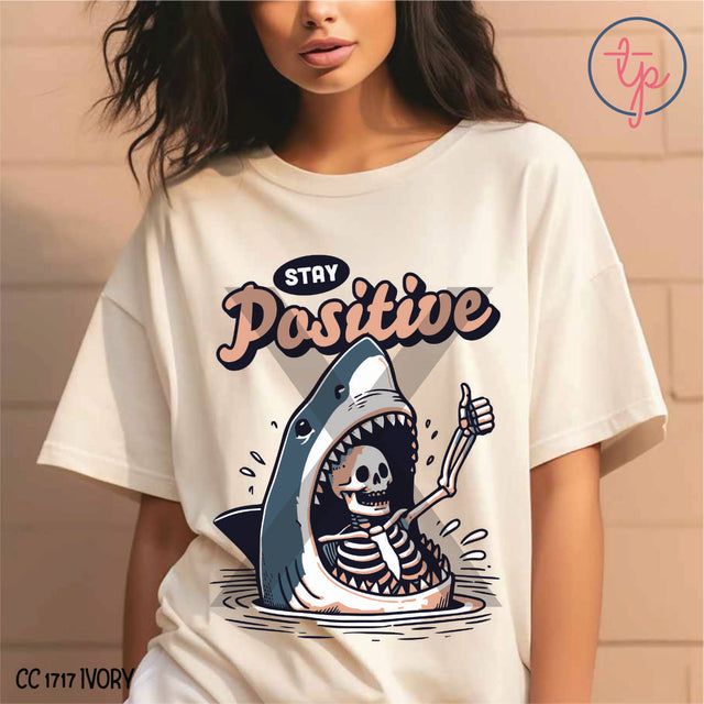 Stay Positive Skellie Shark