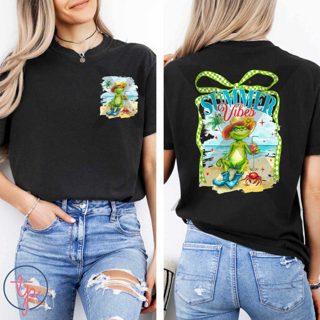 Summer Vibes Grinch Pocket or Back