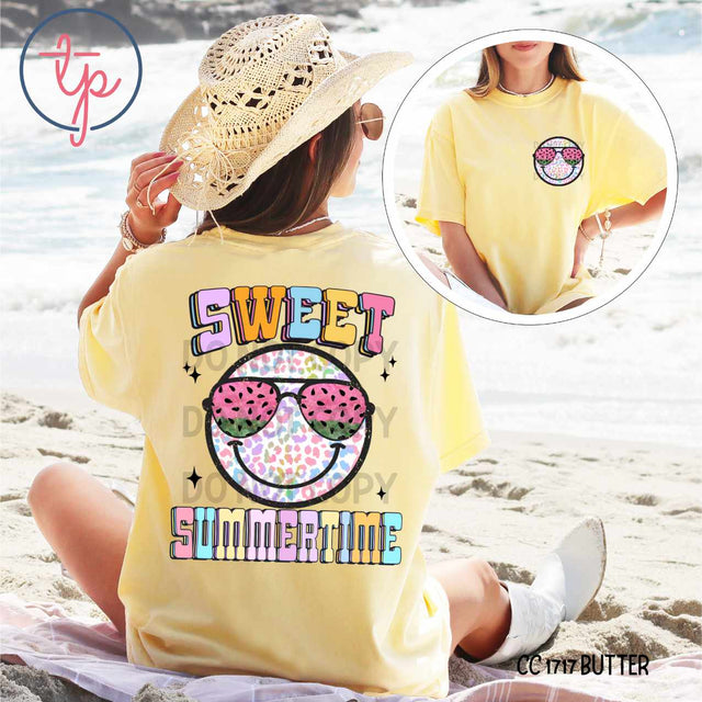 Sweet Summertime Watermelon Smiley Pocket or Back
