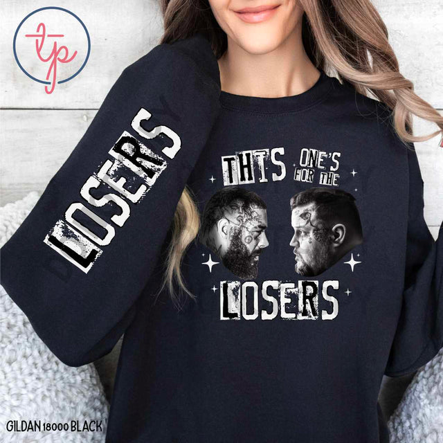 This One's For the Losers KPI White Black Front or Sleeve