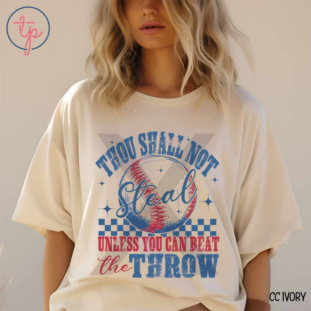 Thou Shall Not Steal Baseball RWB