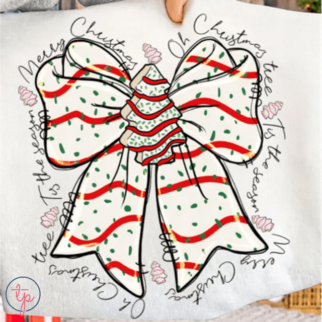 Tree Cake Bow Christmas