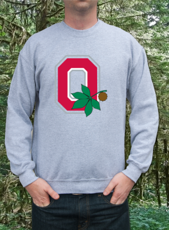 Ohio State O with Leaf