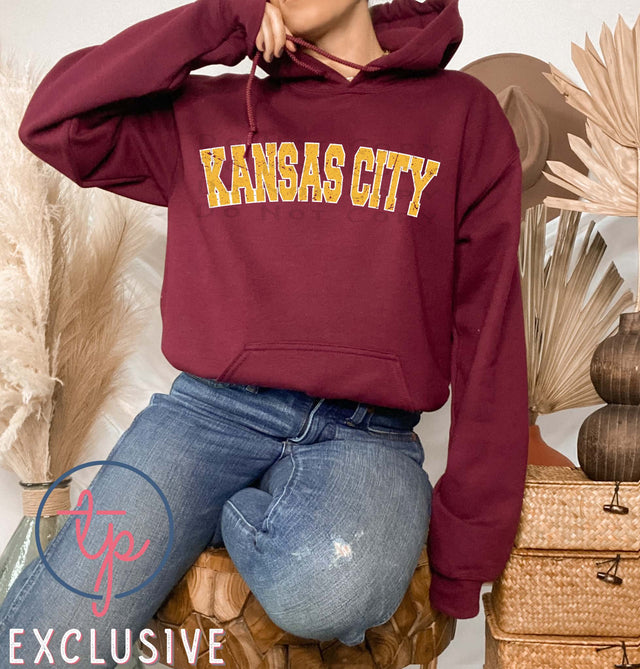 Kansas City Yellow White Arched Grunge